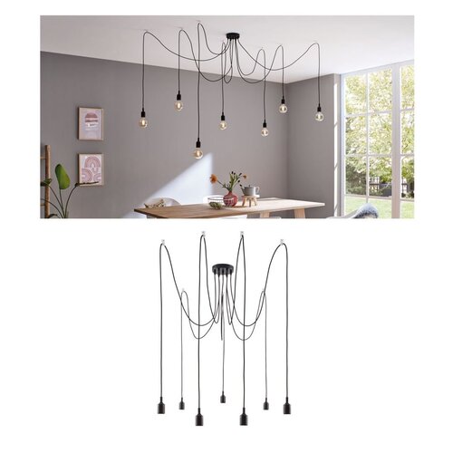 Vícečetná - P 50390 Závěsné svítidlo Neordic Ketil 7-ramenné bez zdroje světla, max. 7x20W E27 - PAULMANN - foto 1