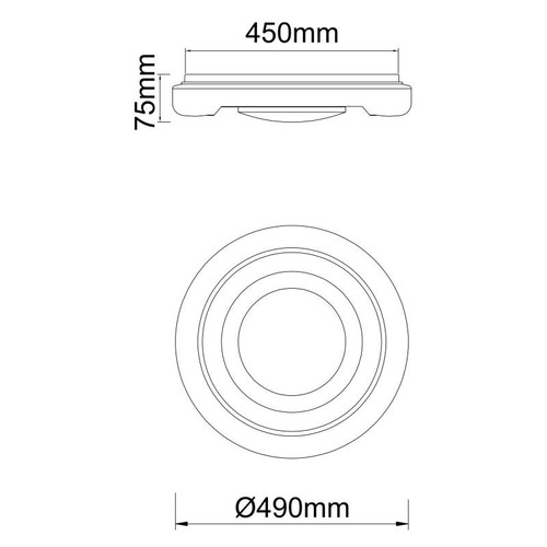 Kruhová - GLO 483111-40 RADA 483111-40 Stropní svítidlo - GLOBO - foto 1