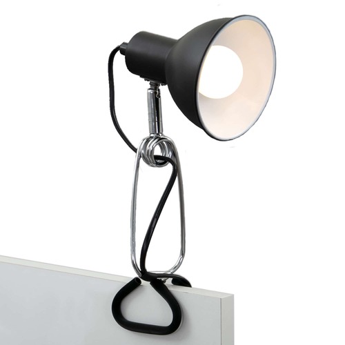 Stolní lampy s klipem - BRI 2790-015 Svítidlo se svorkou 30,5 cm 1x E14 8W černá - BRILONER - foto 1