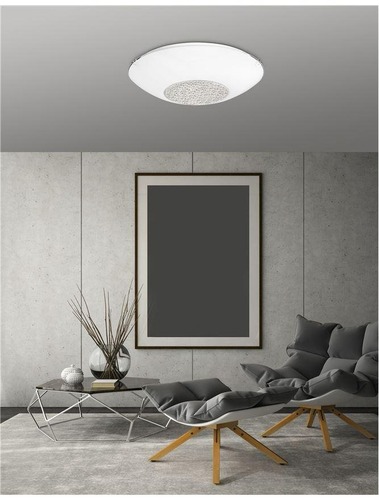 Kruhová - NV 6311801 Stropní svítidlo ERA bílé sklo a křišťál chromovaný kov E27 4x12W - NOVA LUCE - foto 1