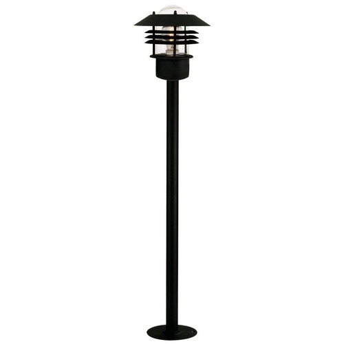 Sloupková - NOR 25118003 Venkovní sloupkové svítidlo Vejers 1x60W E27 černá čirá - NORDLUX - foto 1