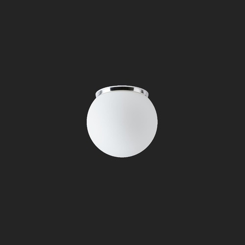 Kruhová - OS STY71518 STYX 1 stropní/nástěnné skleněné svítidlo chrom / bílá IP65 4000 K 9W LED DALI (původní kód OS 71518) - OSMONT - foto 1