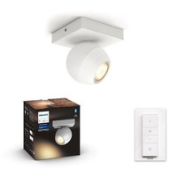 SmartHome Paul Neuhaus - PH 50471/31/P6 Hue White Ambiance Bodové svítidlo Philips Buckram BT 50471/31/P6 LED GU10 1x5W 350lm 2200-6500K 230V, bílé s dálkovým ovladačem a Bluetooth - PHILIPS HUE (915005919401)
