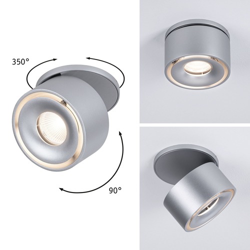 Kruhová - P 93374 Vestavné svítidlo LED Spircle matný chrom 8,0W 3.000K 36° - PAULMANN - foto 1