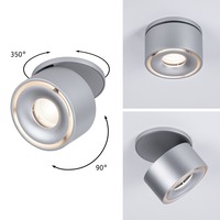 Kruhová - P 93374 Vestavné svítidlo LED Spircle matný chrom 8,0W 3.000K 36° - PAULMANN