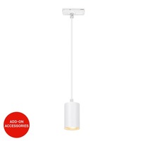 Lištové Briloner 230V - BRILO 8006016 LED závěsné svítidlo GU10 lištový systém 230V – vysokonapěťový, moderní 145 cm, bílé - BRILO