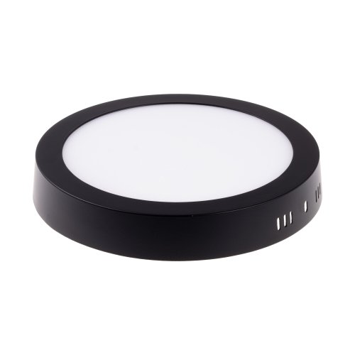 LED panely kruhové - BPL24 LED panel 24W přisazený černý kulatý - foto 1