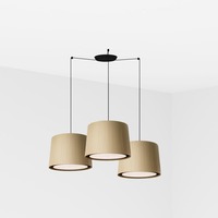 Kónická - FARO 64314-46-3L SAMBA závěsné svítidlo, černá/zelená, 3L - FARO