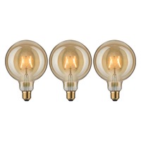 E27 - P 5071 1879 set LED Globe E27 230V 3x2,7W 1700K zlatá - PAULMANN