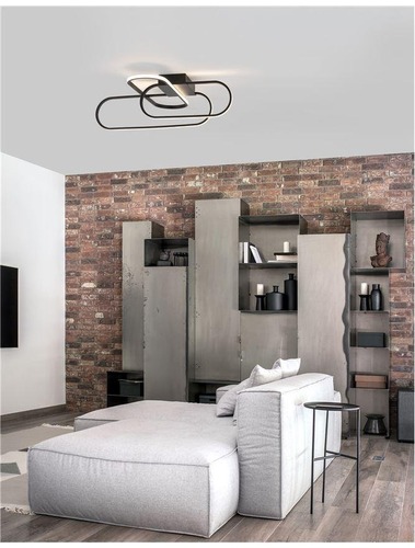 Dekorativní - NV 9113841 Stropní svítidlo ARTE matný černý hliník a akryl LED 38.4W 230V 3000K IP20 stmívatelné - NOVA LUCE - foto 1