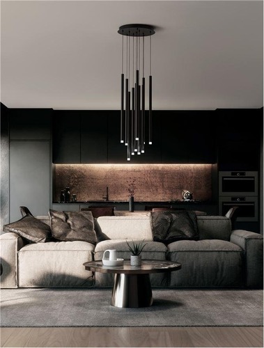 Vícečetná - NV 9540204 Závěsné svítidlo DANDIA černý hliník LED závěsné svítidlo 60W 3000K stmívatelné - NOVA LUCE - foto 1