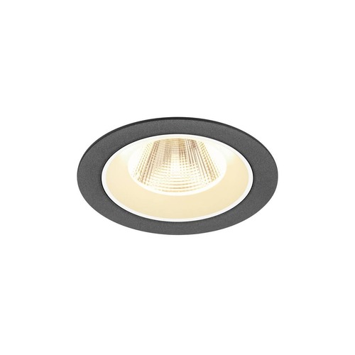 Kruhová - LA 1009614 NUMINOS® M Stropní vestavné svítidlo, 3000 K, 20°, IP20, kulaté, černé / bílé - BIG WHITE (SLV) - foto 1