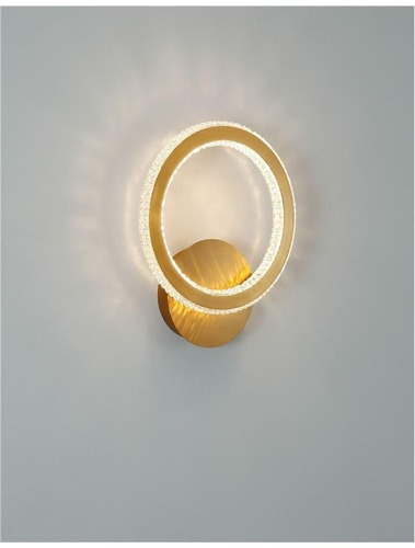 Dekorativní - NV 9011135 Nástěnné svítidlo CILION zlatý mosazný hliník a akryl LED 19W 230V 2925K IP20 - NOVA LUCE - foto 1