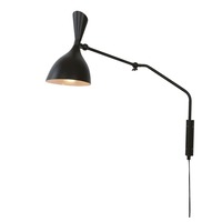 Dekorativní - FAN I-MORGAN-AP-NER Nástěnné svítidlo Morgan, nastavitelné, černé, 1 x E27, 74,5 x 18 x 53 cm - FANEUROPE