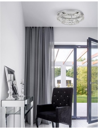 Dekorativní - NV 9172519 Stropní svítidlo QUENTIN chromovaný hliník a K9 křišťál LED 44W 230V 3500K IP20 - NOVA LUCE - foto 1