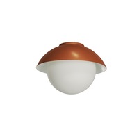 Kruhová - OS LUK60510 LUKIDA 2 stropní/nástěnné skleněné svítidlo terakota / bílá IP65 4000 K 20W LED - OSMONT