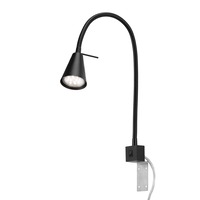 S ramenem - BRI 2080-015 Flexibilní nástěnné svítidlo 40,3 cm 1xGU10 5W 400lm černá - BRILONER