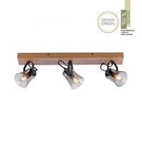 Bodová - LD 11449-79 GREEN LANG LED stropní svítidlo 3 ramenné přírodní dřevo dub nastavitelné - LEUCHTEN DIREKT / JUST LIGHT