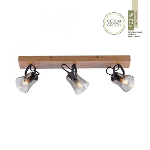 Bodová - LD 11449-79 GREEN LANG LED stropní svítidlo 3 ramenné přírodní dřevo dub nastavitelné - LEUCHTEN DIREKT / JUST LIGHT - foto 1