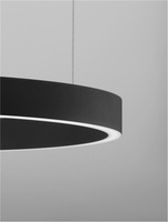 Kruhová - NV 9345660 Závěsné svítidlo ELOWEN černý hliník a silikon LED 60W 3000K stmívatelné - NOVA LUCE