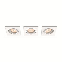 Hranatá - PH 50193/31/PN Zapuštěné bodové podhledové svítidlo Philips Enneper set 3ks 50193/31/PN bílé - PHILIPS (915005418401)