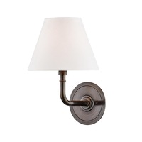 Dekorativní - HVLG MDS600-DB-CE Nástěnné svítidlo SIGNATURE NO.1 ocel/textil bronz/bílá E14 1x40W - HUDSON VALLEY