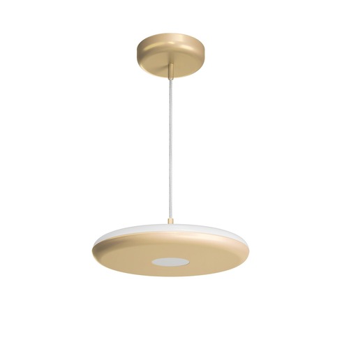 Kruhová - OS ZET60078 ZETA ST1 PF závěsné plastové svítidlo zlatá / bílá IP40 3000 K 31W LED - OSMONT - foto 1