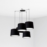 Kónická - FARO 64314-56-5L CONGA závěsné svítidlo, černá, 5L - FARO