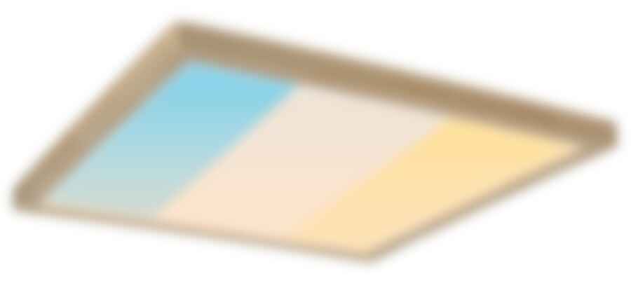 Hranatá - P 71259 LED Panel Atria Shine IP44 hranaté 298x298mm 15,7W CCT design dřevo dub - PAULMANN - foto 1