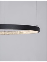 Kruhová - NV 9865180 Závěsné svítidlo PRESTON černý hliník a akryl LED 50W 230V 3000K IP20 stmívatelné - NOVA LUCE