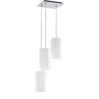 Hranatá - FAN I-SQUARE/S3 Závěsné svítidlo SQUARE chrom/bílá, 3xE27, 25x25x23 cm - FANEUROPE