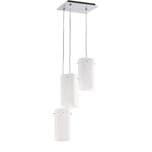 Hranatá - FAN I-SQUARE/S3 Závěsné svítidlo SQUARE chrom/bílá, 3xE27, 25x25x23 cm - FANEUROPE - foto 1