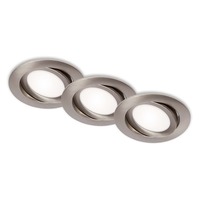 Kruhová - BRI 7114432 3ks sada LED vestavné svítidlo, pr. 10,6 cm, 7 W, matný nikl (starý kód: BRI 7114-432) - BRILONER