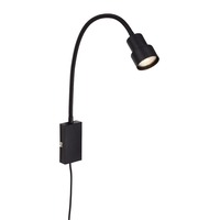 S ramenem - BRI 2085-015 Svítidlo k posteli s dotykovým vypínačem 69 cm 1xGU10 5W 400lm černá - BRILONER