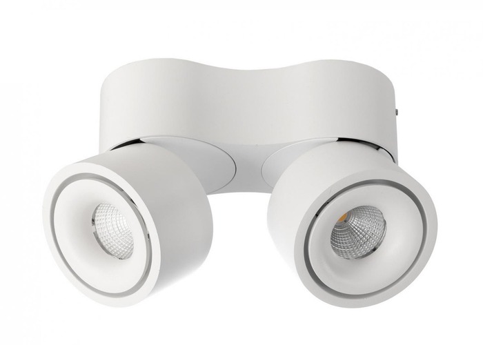 Bodová - IMPR 348235 Deko-Light stropní přisazené svítidlo, Uni II Mini Double, Tilt, 21 W, DIM, 2700 K, 220-240V 1360 lm 160 mm bílá - LIGHT IMPRESSIONS - foto 1