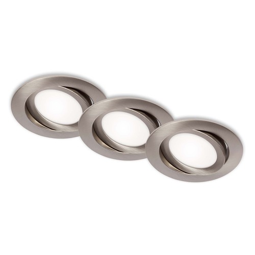 Kruhová - BRI 7114-432 3ks sada LED vestavné svítidlo, pr. 10,6 cm, 7 W, matný nikl - BRILONER - foto 1