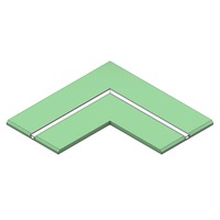 Al profily k zapuštění - SLC PE1201 Profil pro pásky DL 1 track rohový sádrokarton - TLG