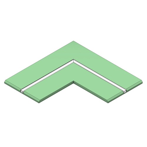 Al profily k zapuštění - SLC PE1201 Profil pro pásky DL 1 track rohový sádrokarton - TLG - foto 1