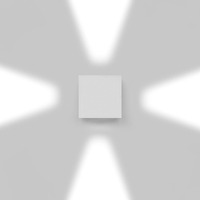 Nástěnná - AR T42004LW20 Effetto 14 čtverec 4 large beams antracitová šedá - ARTEMIDE