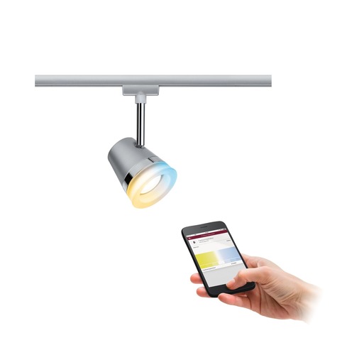 Svítidla - P 95526 Smart Home Zigbee URail spot Cone matný chrom 1x5W GU10 stmívatelné nastavitelná bílá - PAULMANN - foto 1
