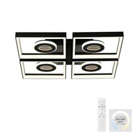 Hranatá - PN 6855-18 TRAFORO Stropní svítidlo černé stmívatelné dálkové ovládání světelné efekty 2700-5000K - PAUL NEUHAUS