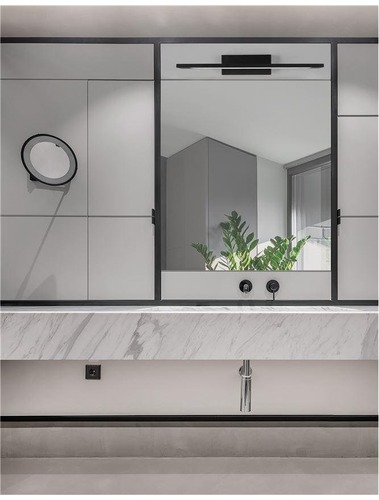 K zrcadlu - NV 9053122 Nástěnné svítidlo nad zrcadlo MONDRIAN černý hliník a akryl LED 12W 220-240V 3000K IP44 - NOVA LUCE - foto 1