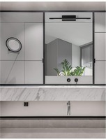 K zrcadlu - NV 9053122 Nástěnné svítidlo nad zrcadlo MONDRIAN černý hliník a akryl LED 12W 220-240V 3000K IP44 - NOVA LUCE