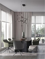 Dekorativní - NV 9695216 Závěsné svítidlo RACCIO černý kov a akryl LED 109W 230V 3000K IP20 stmívatelné - NOVA LUCE