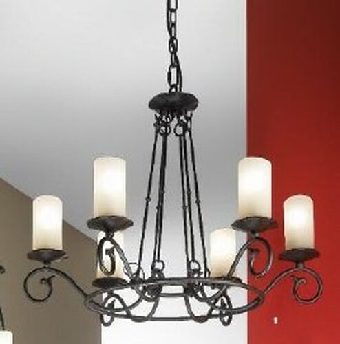 Vícečetná - OR LU 1K/3614/6 Závěsné svítidlo 6x40W E14 antik, výška 78cm, průměr 65cm - ORION - foto 1