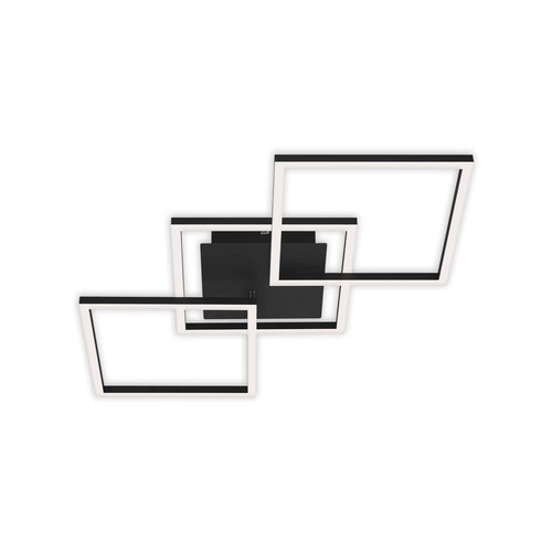 Hranatá - BRILO 3217-015 LED stropní svítidlo, 76,3 cm, 30 W, černá - BRILO - foto 1