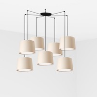 Kónická - FARO 64314-55-7L CONGA závěsné svítidlo, béžová, 7L - FARO