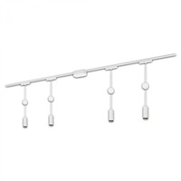 Lištové Briloner 48V - BRILO 8041046 Luxtrail lištový systém, kompletní sada, 4x LED závěsné svítidlo, bílá - BRILO