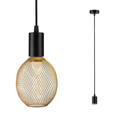 Koupelnová - P 71136 Závěsné svítidlo Ravi IP44 E27 max. 60W černá mat - PAULMANN - foto 1