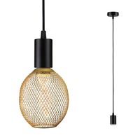 Koupelnová - P 71136 Závěsné svítidlo Ravi IP44 E27 max. 60W černá mat - PAULMANN